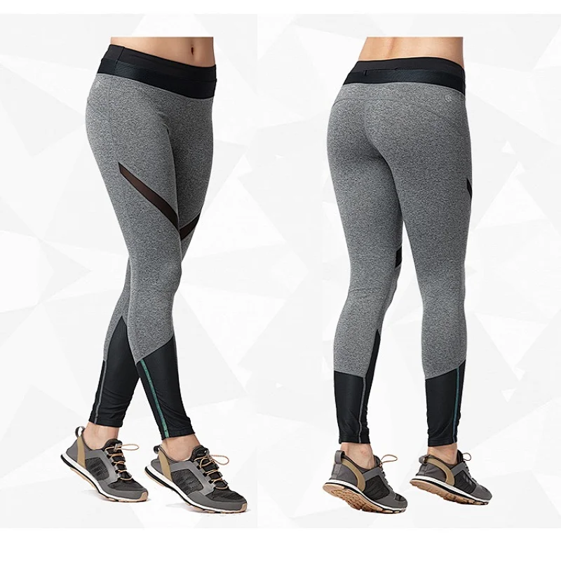 Customized  breathable dry fit spandex gym workout mesh  tights women leggings yoga pants