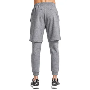 mens sport 2 in 1 running gym quick dry pants slimming tight leggings sports fitness gym sportswear