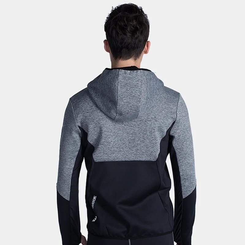 sports hoody with thumb-hole  longsleeve t shirt with half zip sweatershit