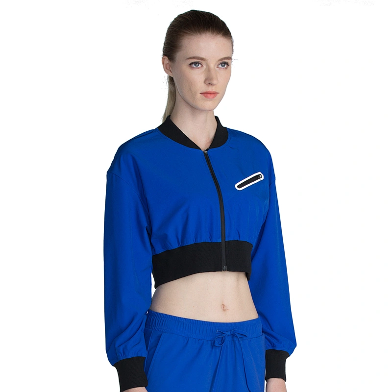 2021 new arrival women's  vitality streetsports fitness running casual fashion sexy short jacket