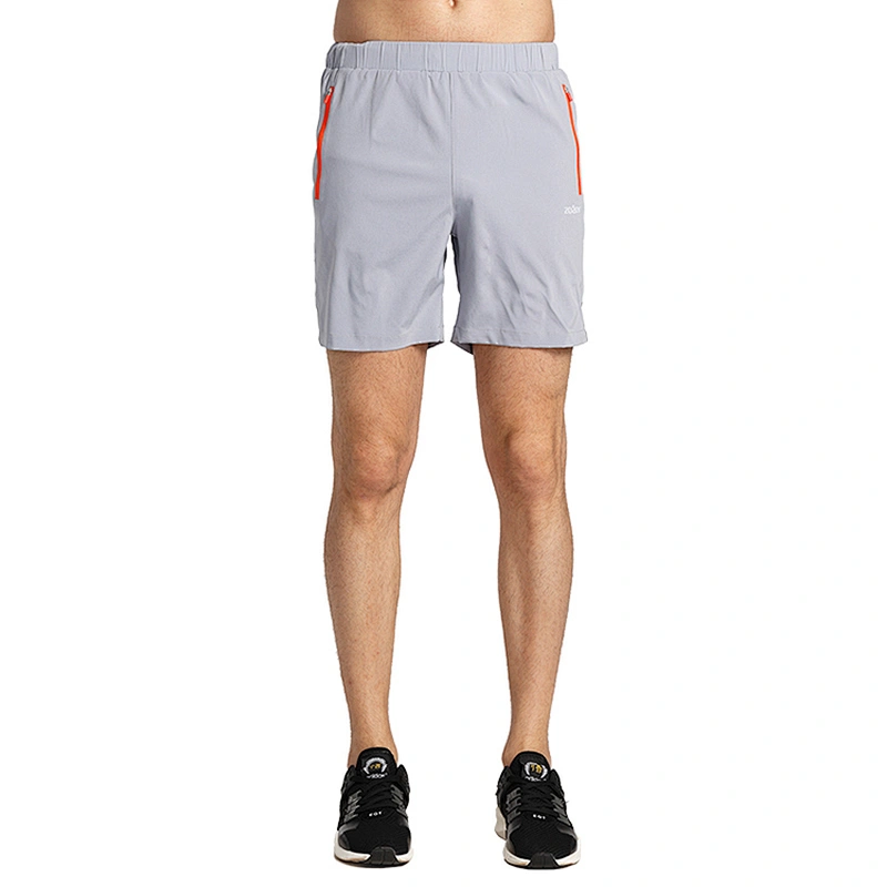 Spandex polyester sport workout summer  flat front active waistband fitness shorts training pants for men