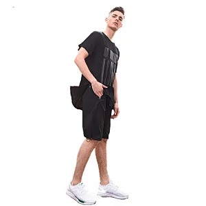 Men's running Workout Lightweight nylon Shorts Elastic Waistband fitness pants with Pockets