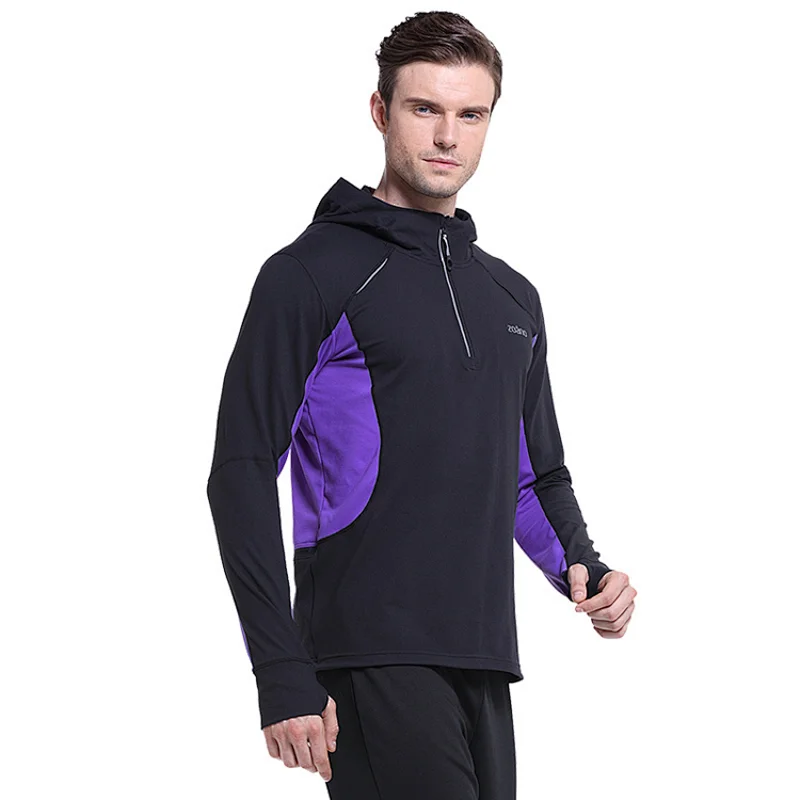 High quality zip  long sleeve T Shirt sports sweater high collar hoodie