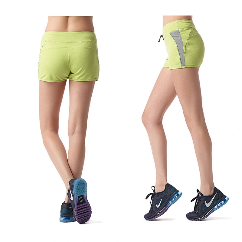 Custom 2020 summer running workout lightweight nylon drawstring short Hot Sell Women Sports Wear Short Great Stretch Yoga Shorts