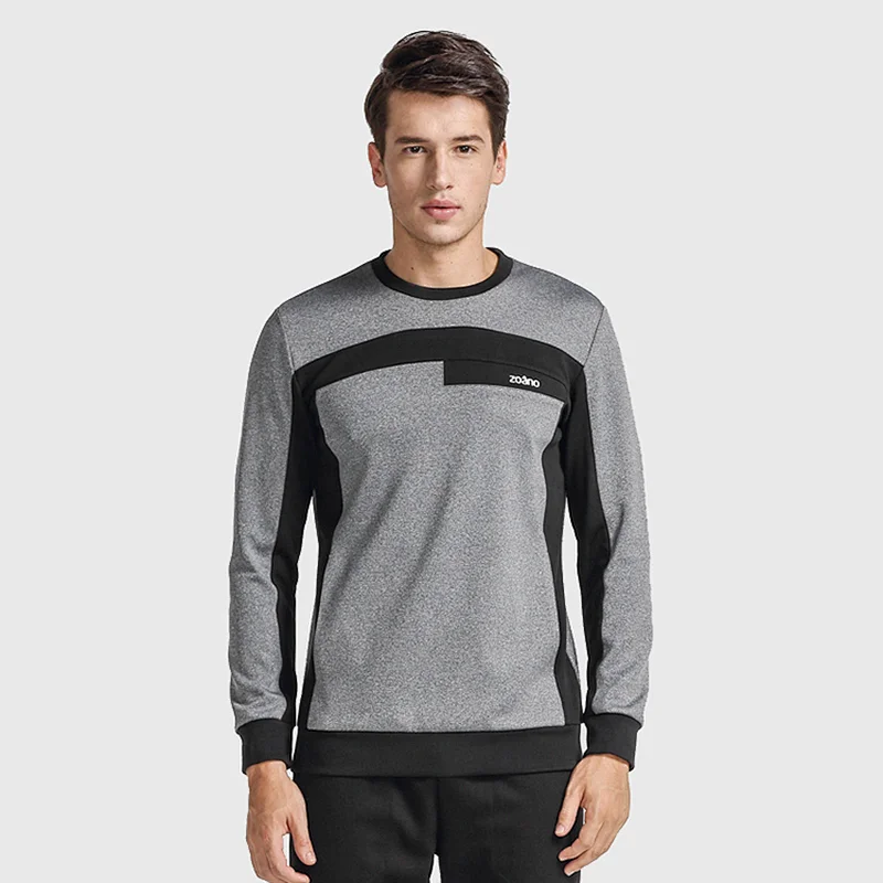 Long sleeve mens shirt casual sports tops  wholesale crew neck sweater shirts