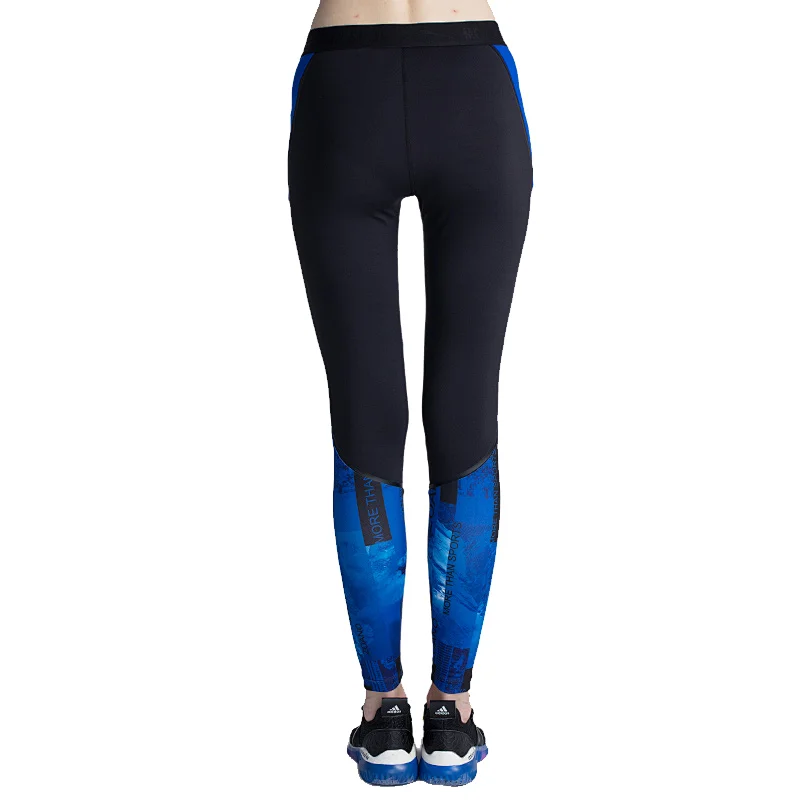 Fashion comfortable spandex  butt lift mixmatch slim fit  custom design print pants women yoga leggings