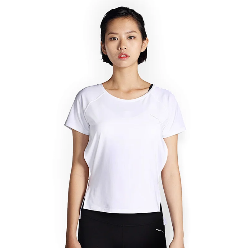 Spandex sports  Workout Gym Sport T-shirt Fitness t shirt for lady