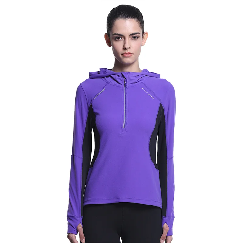 Wholesale Custom Unisex Polyester Spandex Sports Womens Hoodies