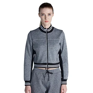 women custom logo high fashion tracksuit pretty loungewear casual jacket