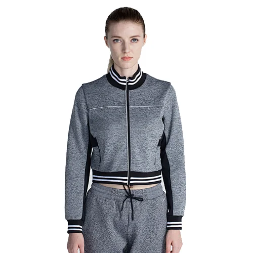 women custom logo high fashion tracksuit pretty loungewear casual jacket