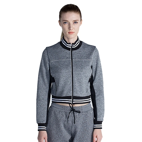 women custom logo high fashion tracksuit pretty loungewear casual jacket