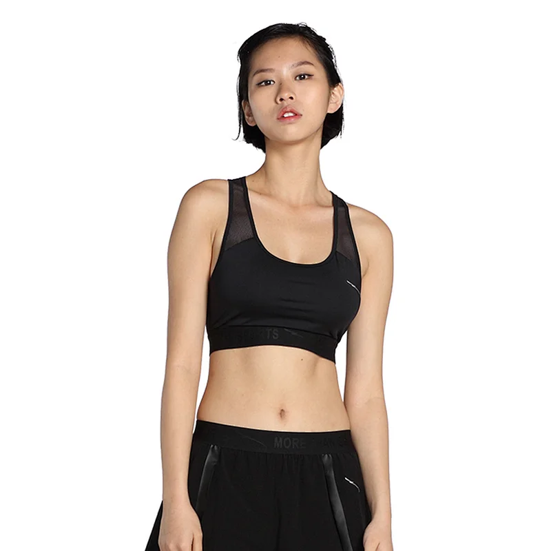 Bestseller basic strapless mesh yoga fitness bra women custom high quality padded cup Sports Top Bra