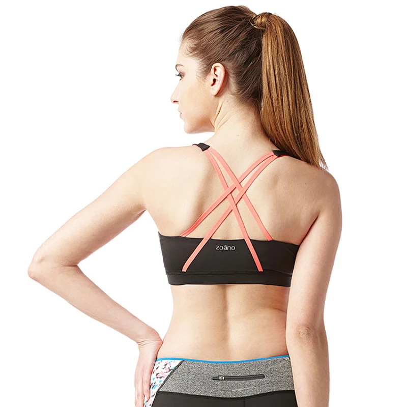 wholesale gym push up fitness print sports yoga bra