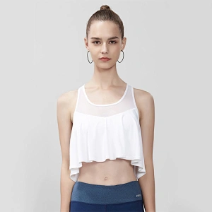 New design custom logo mesh active yoga women pushup cup full back sleeveless New design custom logo mesh active yoga sports bra