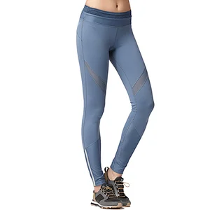 Customized  breathable dry fit spandex gym workout mesh  tights women leggings yoga pants