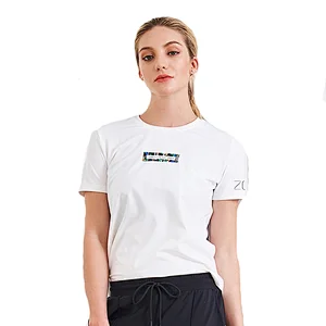 2020 hot sale quick dry running and fitness gym tee short sleeve active fit wear women T shirt