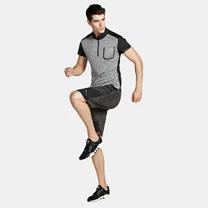 Quick dry sports wear casual t-shirt short sleeve pocket mens T-shirt