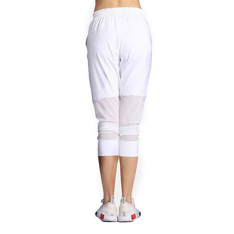 Wholesales comfortable pattern  breathable  workout fitness long loose pants women sport leggings with pockets