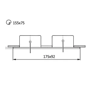 2-head Recessed Light Frame