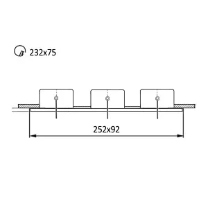 3-head Recessed Light Frame