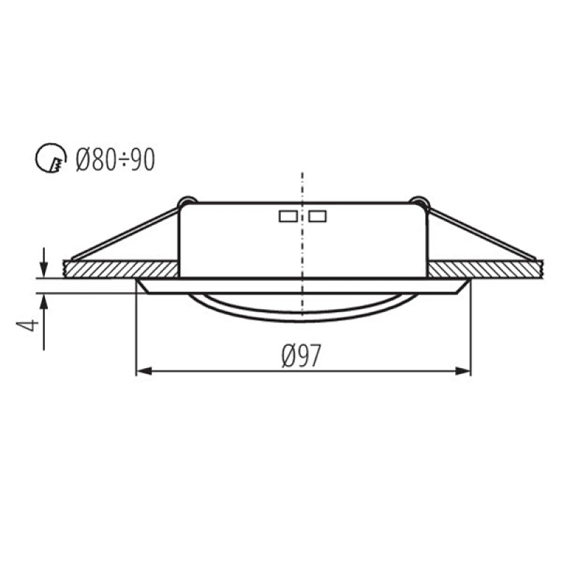 Downlight Fitting Steel Moveable