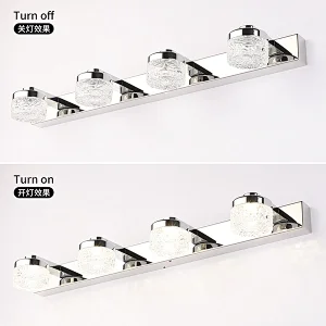 vanity cabinet mirror lamp with glass shade