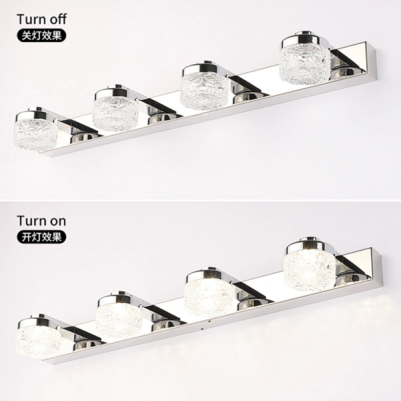 vanity cabinet mirror lamp with glass shade