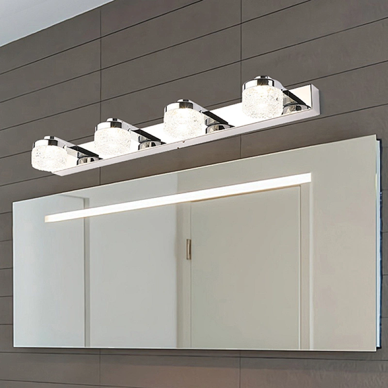 vanity cabinet mirror lamp with glass shade