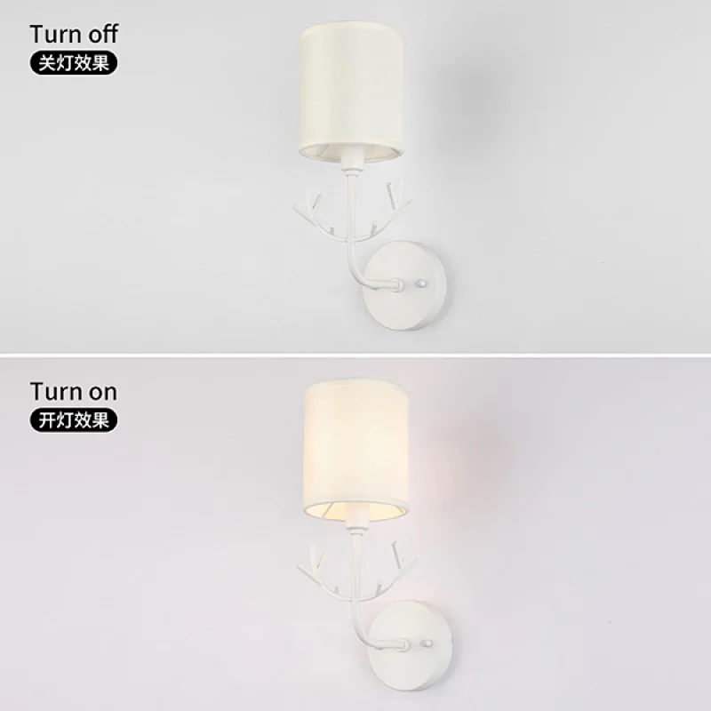 LED Wall Lamp with Fabric Shade