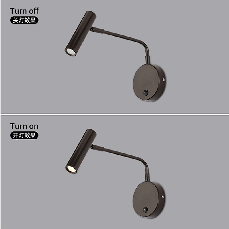 Black LED Reading Wall Lamp