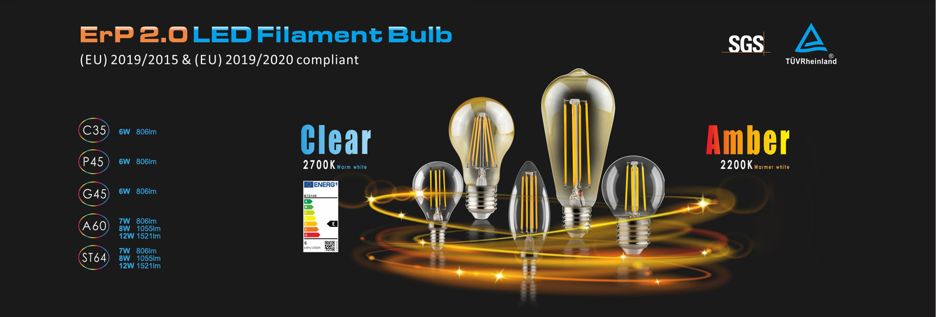 ERP 2.0 LED filament bulb