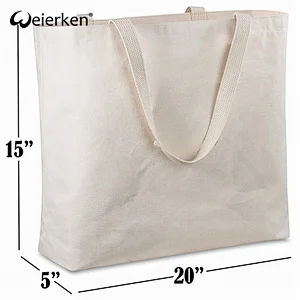 Custom Reusable Canvas Bag Blank Tote Bag Cotton