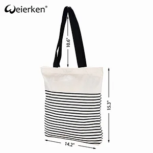 Simple Design Women Handbags Cotton Canvas Tote Bag