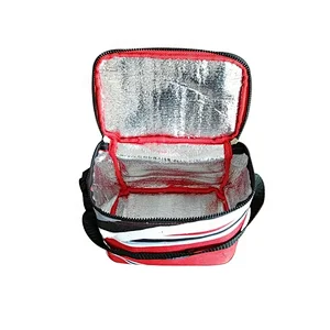 Wholesale fresh cool reusable insulated cooler shopping bag with zip