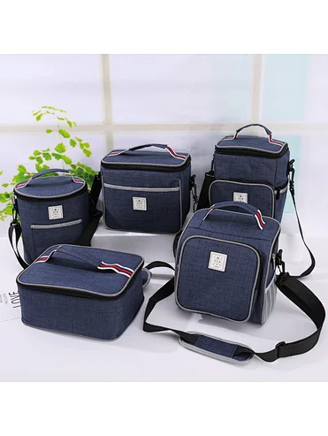double-layer fashion storage square floral  cooler bag for breastmilk