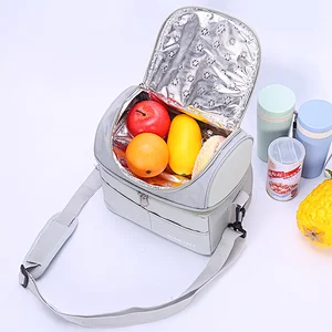 business heated customised organinc cotton thermal adult lunch bag