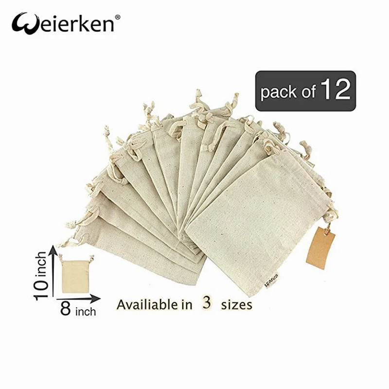 Promotional Eco Friendly Organic Cotton String Bag