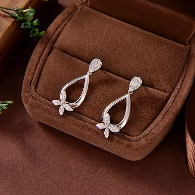 twisted silver hoop earrings