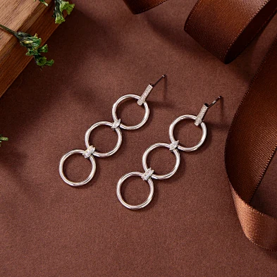sterling silver diamond cut hoop earrings