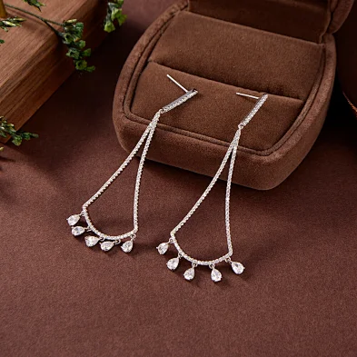 silver bird earrings