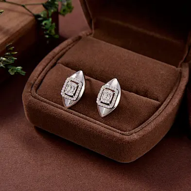 silver heart earrings dangle