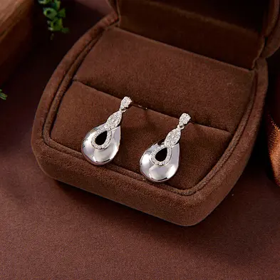 sterling silver initial earrings
