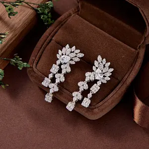 silver sparkly earrings