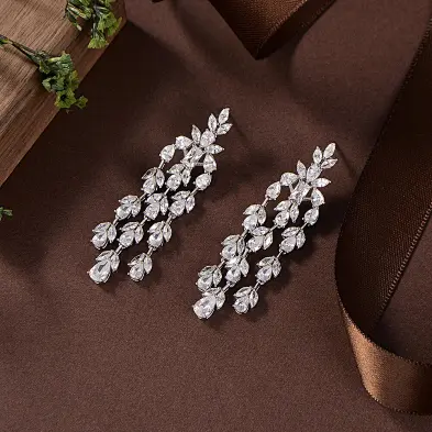 bar stud earrings silver