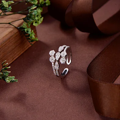 black and silver mens ring