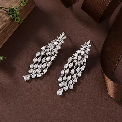 silver bead earrings