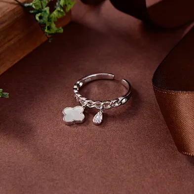 hammered sterling silver ring