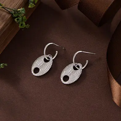 silver earrings mens