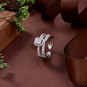 saphire silver ring