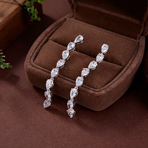 initial earrings silver